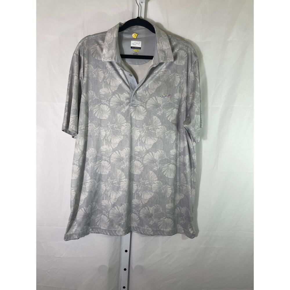 Greg Norman Play Dry Polo  Shirt - Men Size L - Gray